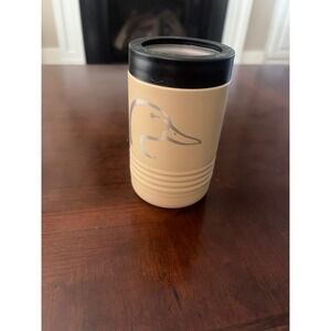 Ducks Unlimited Polar Camel Insulated Can Cooler Tan Stainless Steel 12oz